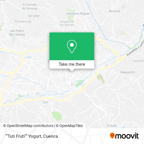 Mapa de ""Tuti Fruti"" Yogurt