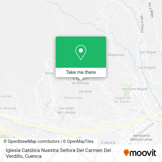 Iglesia Católica Nuestra Señora Del Carmen Del Verdillo map