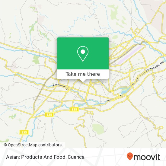 Asian: Products And Food map