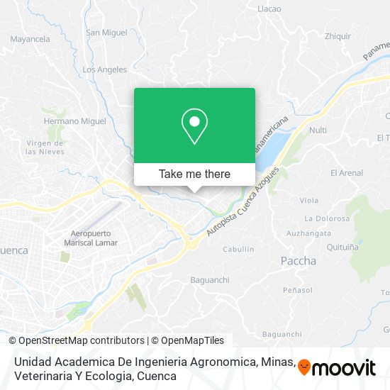 Unidad Academica De Ingenieria Agronomica, Minas, Veterinaria Y Ecologia map