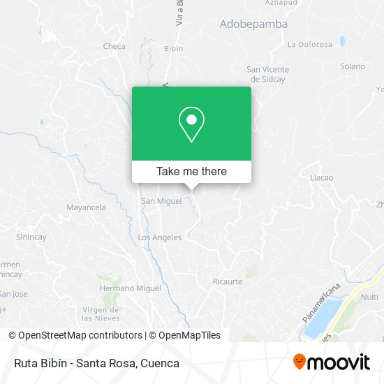 Ruta Bibín - Santa Rosa map