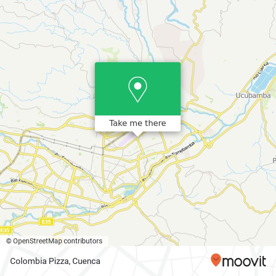 Mapa de Colombia Pizza