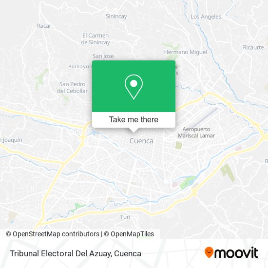 Tribunal Electoral Del Azuay map