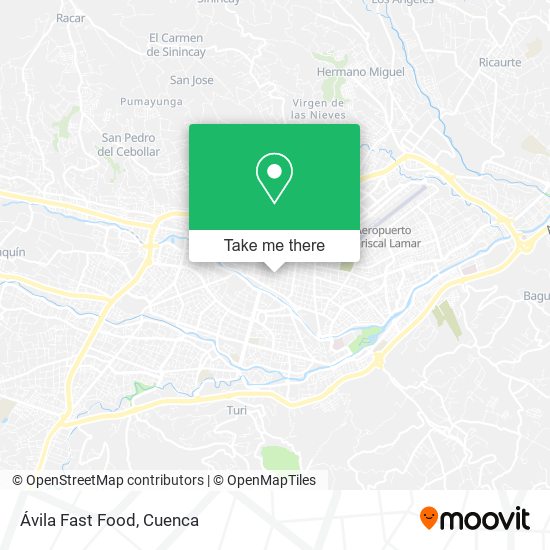 Ávila Fast Food map