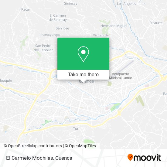 El Carmelo Mochilas map