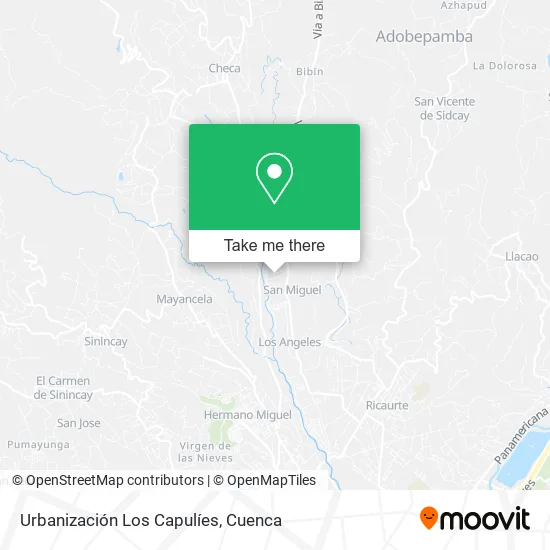 Urbanización Los Capulíes map