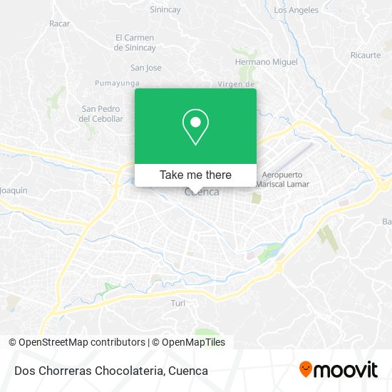 Mapa de Dos Chorreras Chocolateria