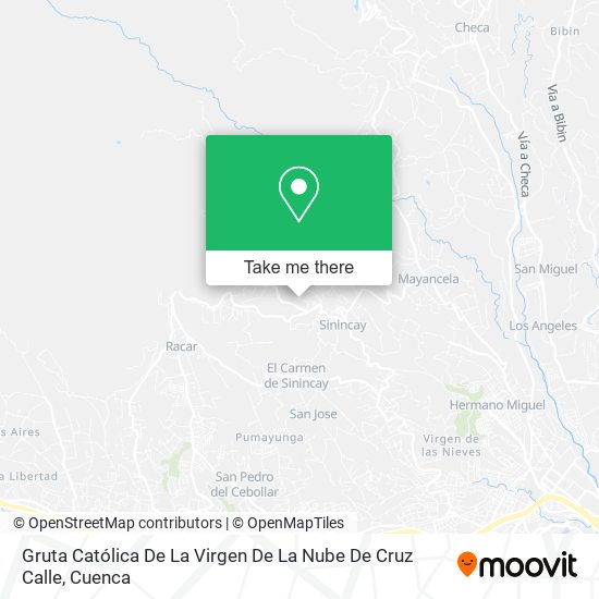 Gruta Católica De La Virgen De La Nube De Cruz Calle map