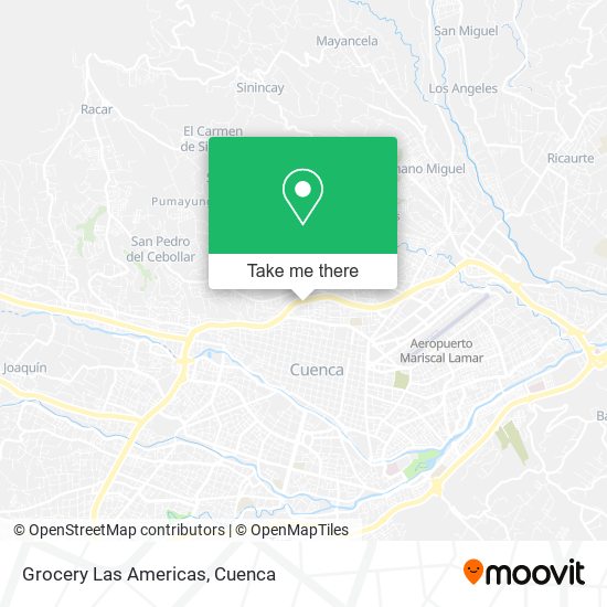 Grocery Las Americas map