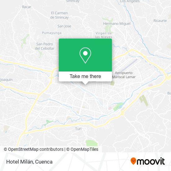 Hotel Milán map