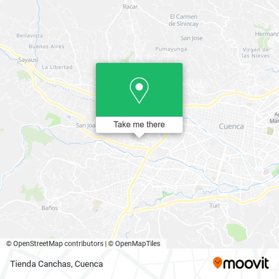 Tienda Canchas map