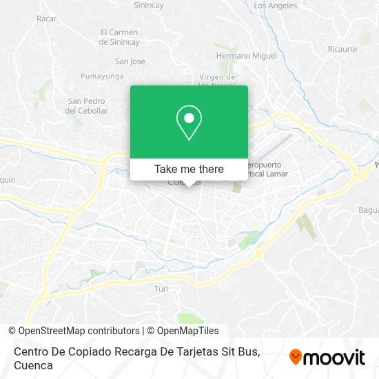 Centro De Copiado Recarga De Tarjetas Sit Bus map