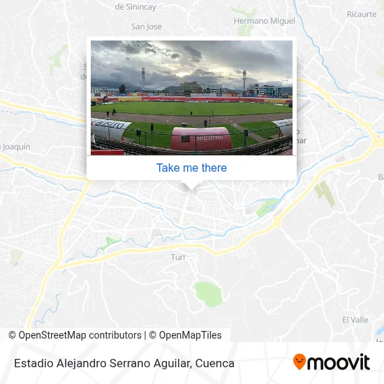 Mapa de Estadio Alejandro Serrano Aguilar
