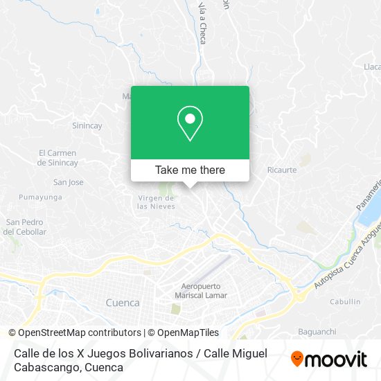 Calle de los X Juegos Bolivarianos / Calle Miguel Cabascango map