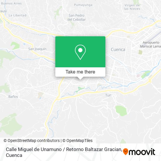 Mapa de Calle Miguel de Unamuno / Retorno Baltazar Gracian