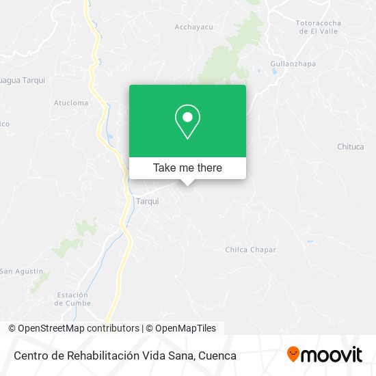 Mapa de Centro de Rehabilitación Vida Sana