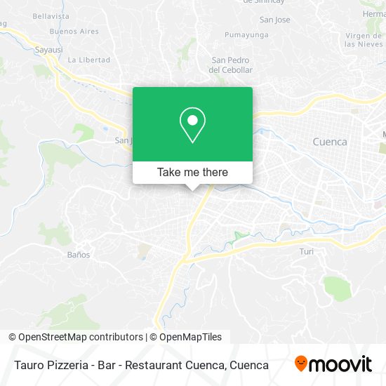 Tauro Pizzeria - Bar - Restaurant Cuenca map