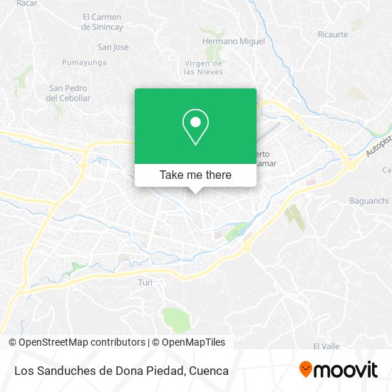 Mapa de Los Sanduches de Dona Piedad