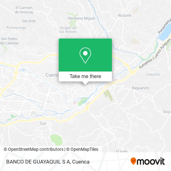 Mapa de BANCO DE GUAYAQUIL S A