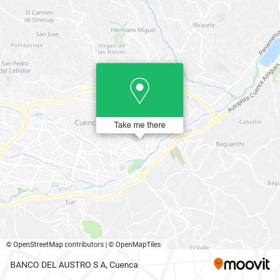 BANCO DEL AUSTRO S A map