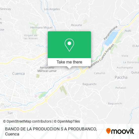 BANCO DE LA PRODUCCION S A PRODUBANCO map