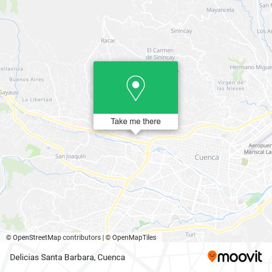 Delicias Santa Barbara map