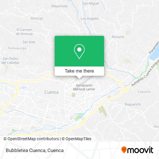 Mapa de Bubbletea Cuenca