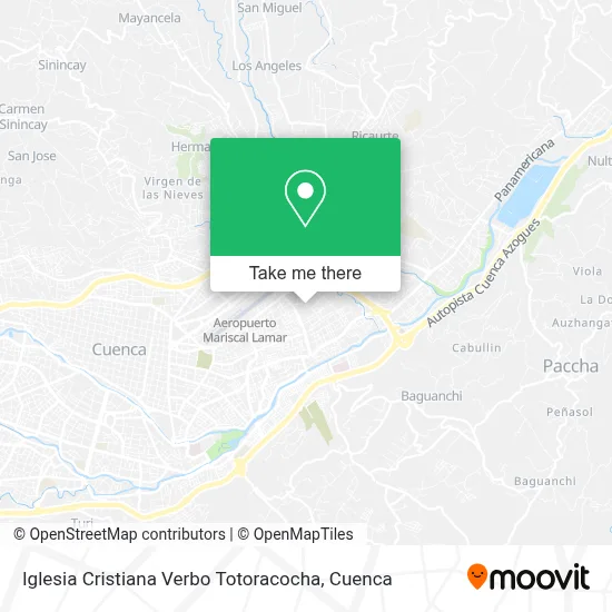 Mapa de Iglesia Cristiana Verbo Totoracocha