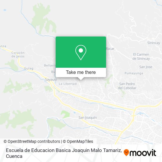 Mapa de Escuela de Educacion Basica Joaquin Malo Tamariz