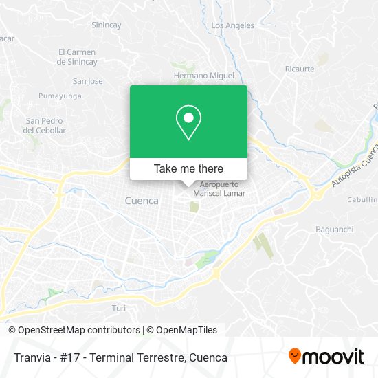 Tranvia - #17 - Terminal Terrestre map