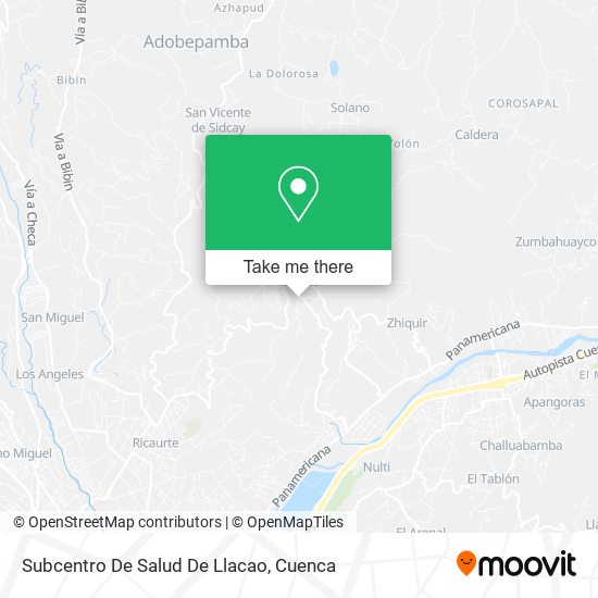 Subcentro De Salud De Llacao map