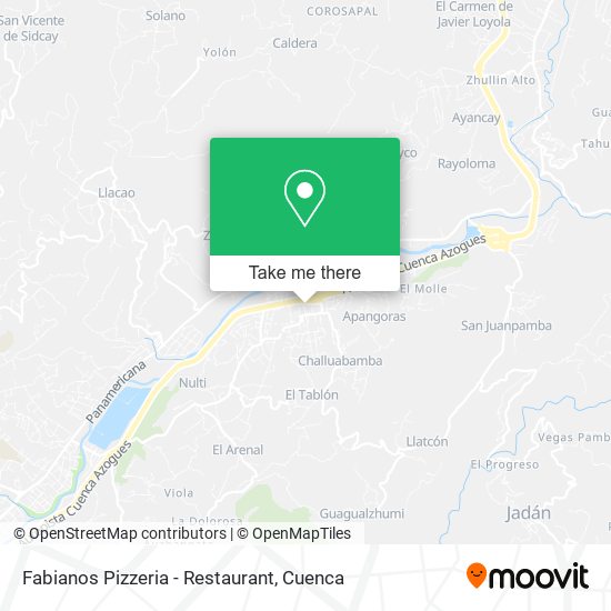 Mapa de Fabianos Pizzeria - Restaurant