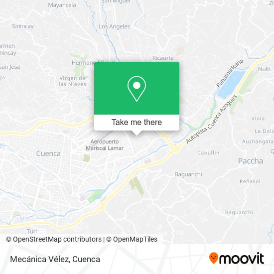 Mecánica Vélez map