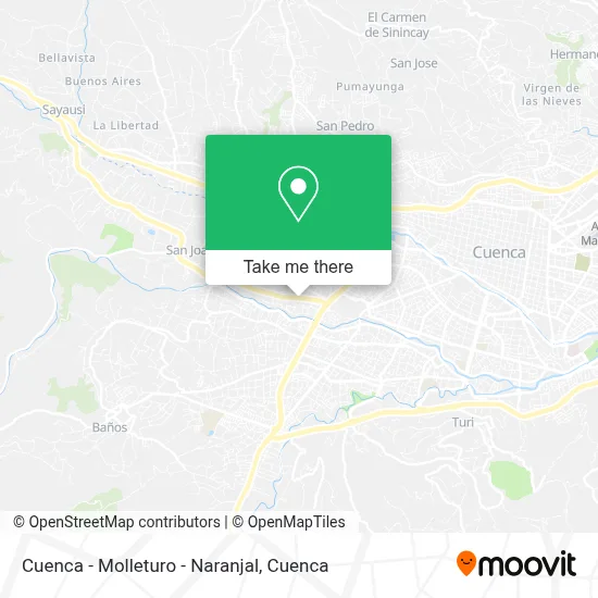 Cuenca - Molleturo - Naranjal map