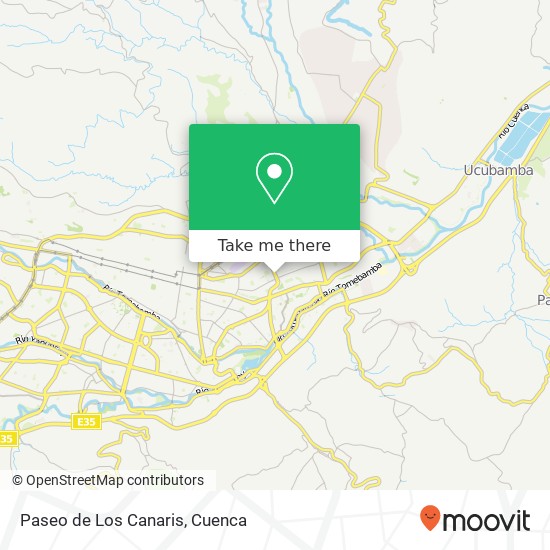 Paseo de Los Canaris map