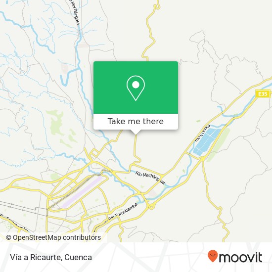 Vía a Ricaurte map