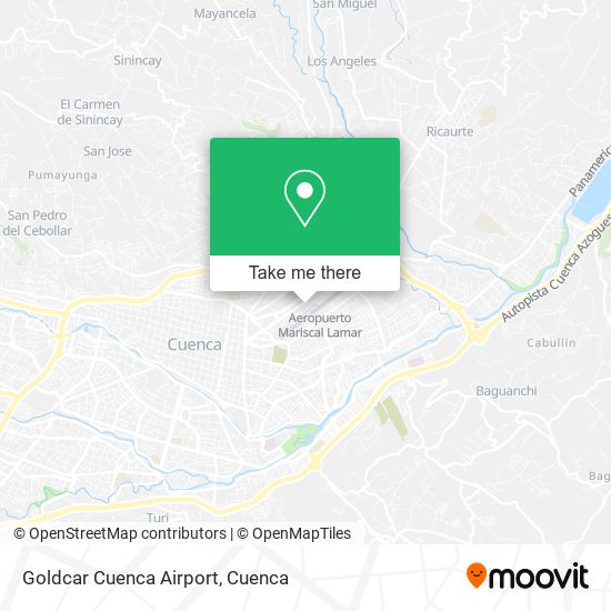 Goldcar Cuenca Airport map