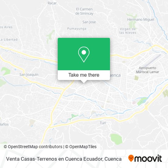 Venta Casas-Terrenos en Cuenca Ecuador map