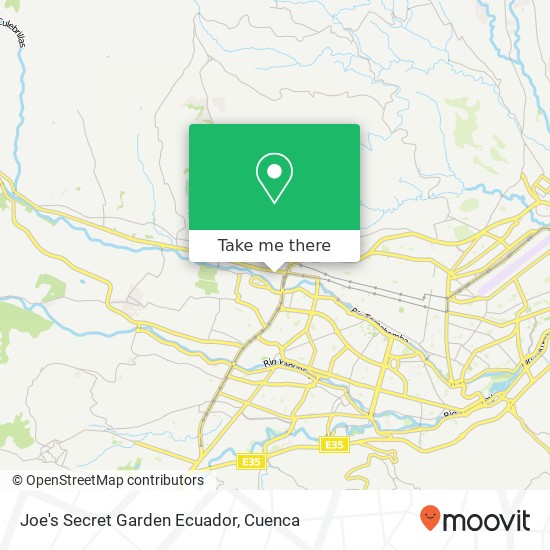 Joe's Secret Garden Ecuador map