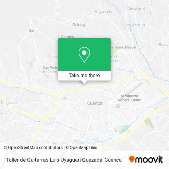 Mapa de Taller de Guitarras Luis Uyaguari Quezada
