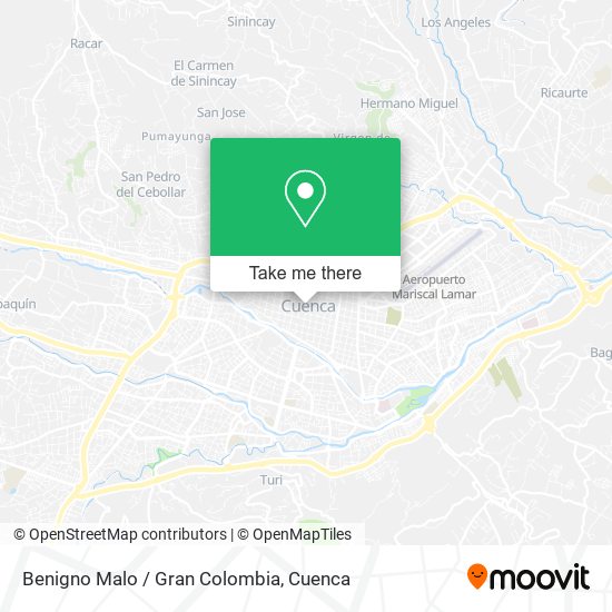 Benigno Malo / Gran Colombia map