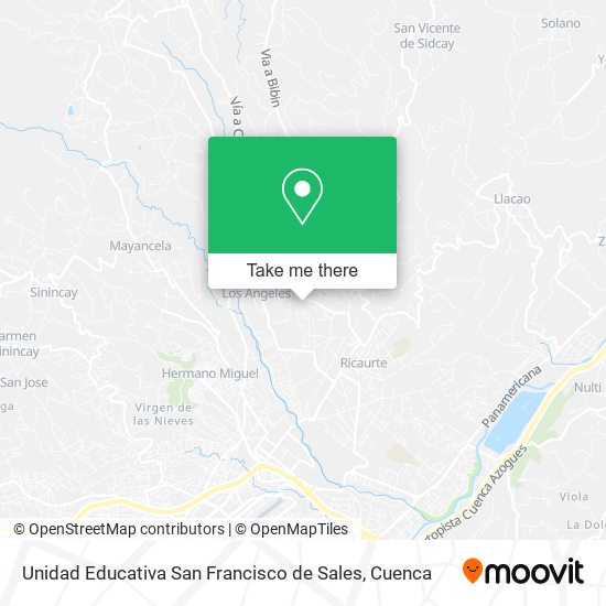 Mapa de Unidad Educativa San Francisco de Sales
