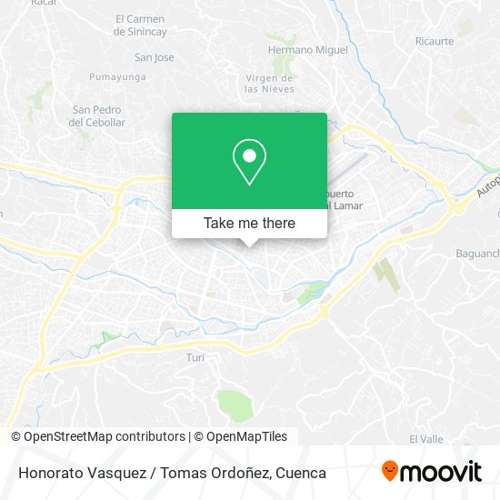 Honorato Vasquez / Tomas Ordoñez map