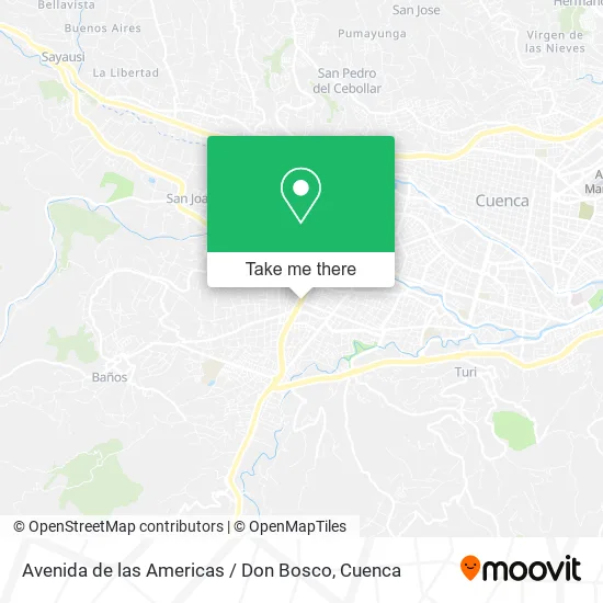 Mapa de Avenida de las Americas / Don Bosco