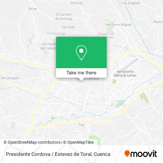 Presidente Cordova / Estevez de Toral map
