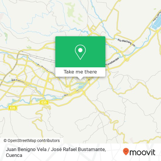 Juan Benigno Vela / José Rafael Bustamante map