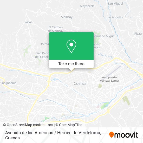Mapa de Avenida de las Americas / Heroes de Verdeloma