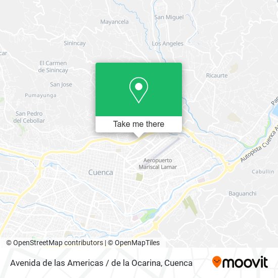 Avenida de las Americas / de la Ocarina map