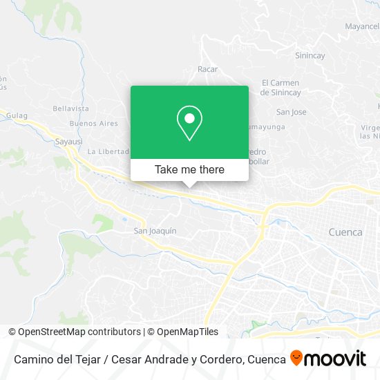 Camino del Tejar / Cesar Andrade y Cordero map