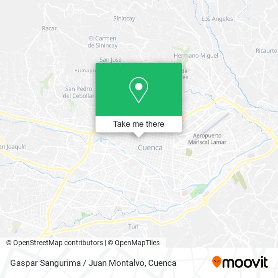 Gaspar Sangurima / Juan Montalvo map